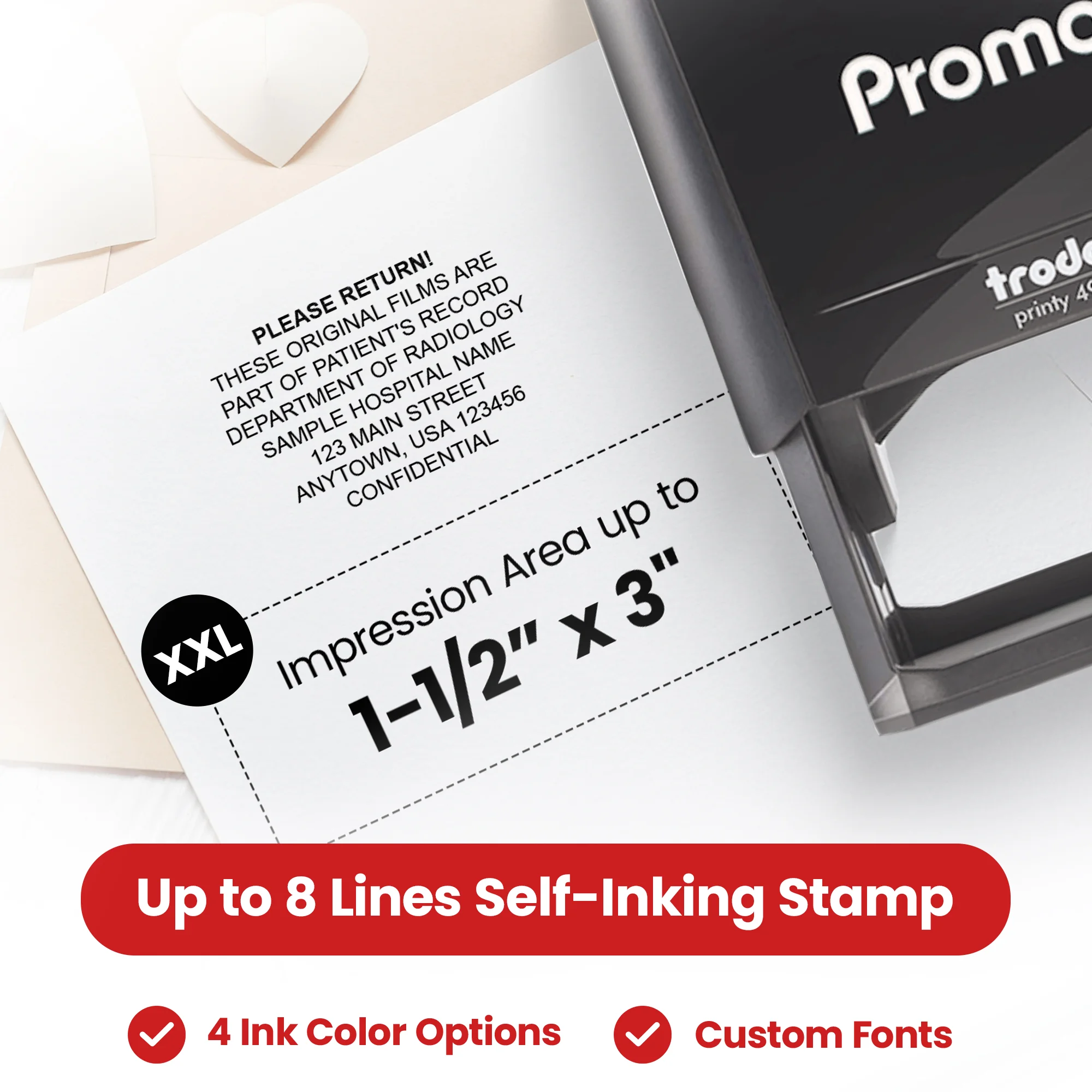 Up to 8-Lines Stamp (XX Large)